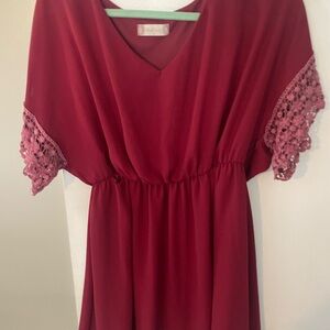 Elegant Red Women's Top